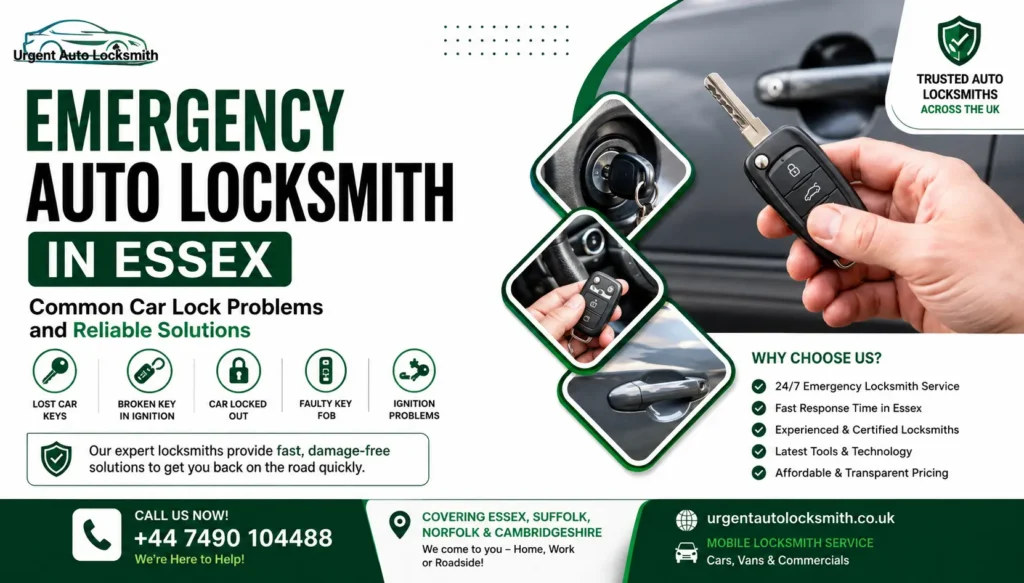 Emergency Auto Locksmith in Essex: Common Car Lock Problems and Solutions
