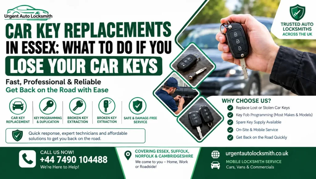 Car Key Replacements in Essex What to Do If You Lose Your Car Keys